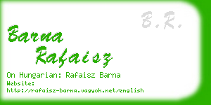 barna rafaisz business card